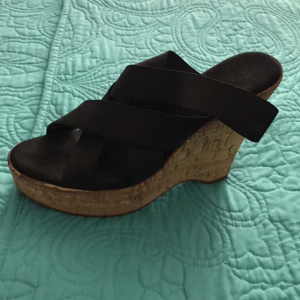 Toscanella cork/black wedge size 9.5.